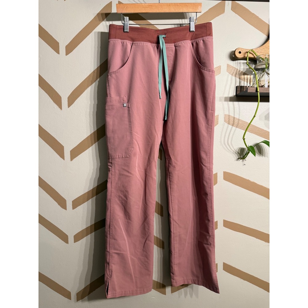 FIGS Scrub Pants Womens Small Pink Technical Collection Straight Leg Cargo